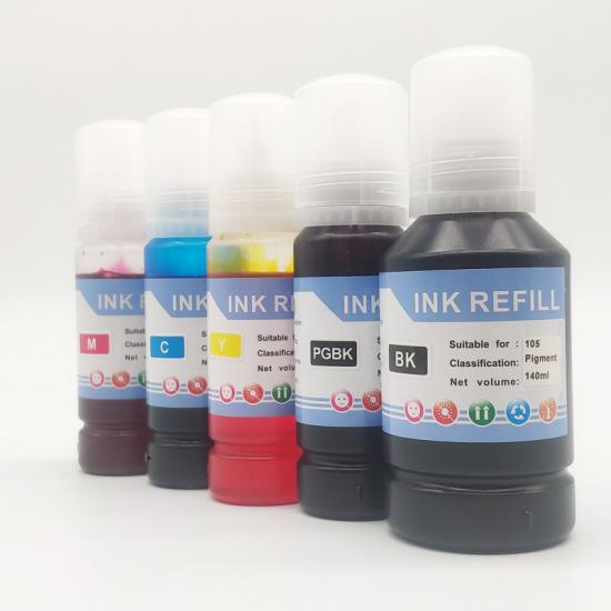 frasco de recarga de tinta epson 105/106 para impressoras jato de tinta ecotank et-7750 / et-7700 